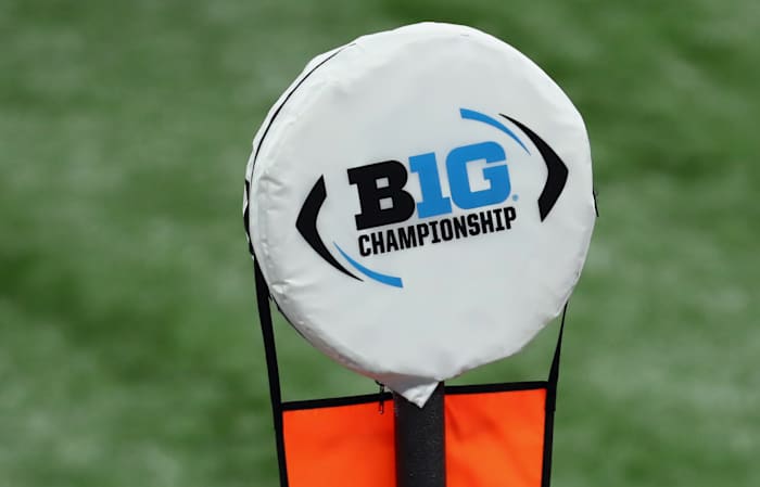Big Ten Championship yardage marker 2020 USATSI_15334110